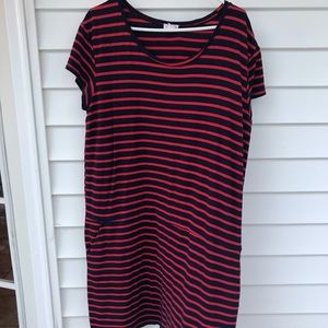 Striped Cotton Dress/Coverup